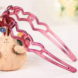 Maxbell Handmade Hair Band Hollow Wave Hair Hoop Headband Hair Accessory Wine Red 1