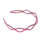 Maxbell Handmade Hair Band Hollow Wave Hair Hoop Headband Hair Accessory Wine Red 1