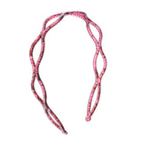 Maxbell Handmade Hair Band Hollow Wave Hair Hoop Headband Hair Accessory Wine Red 1