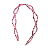 Maxbell Handmade Hair Band Hollow Wave Hair Hoop Headband Hair Accessory Wine Red 1