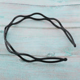 Maxbell Handmade Hair Band Hollow Wave Hair Hoop Headband Hair Accessory Black