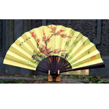 Maxbell 2x Hand Fan Display Stands Bamboo Chinese Folding Fan Holder Base Adjustable