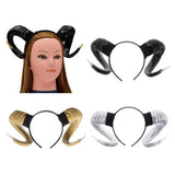 Simulated Sheep Horn Women Hairwrap Head Band Hair Band  black