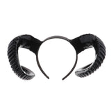 Simulated Sheep Horn Women Hairwrap Head Band Hair Band  black