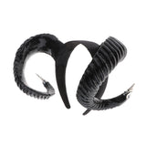 Simulated Sheep Horn Women Hairwrap Head Band Hair Band  black