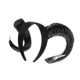 Simulated Sheep Horn Women Hairwrap Head Band Hair Band  black