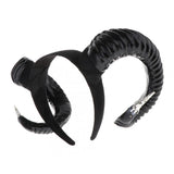 Simulated Sheep Horn Women Hairwrap Head Band Hair Band  black