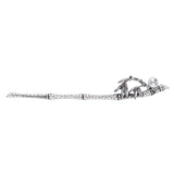 Maxbell Womens Pearls Flower Hair Stick Antique Silver Chopstick Bamboo Leaf Shape