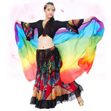 Maxbell Maxbell Gypsy Long Dress Belly Dance Maxi Skirt Set Bollywood Dancing Costumes Black