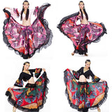 Maxbell Maxbell Gypsy Long Dress Belly Dance Maxi Skirt Set Bollywood Dancing Costumes Black
