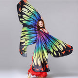 Maxbell Adults Belly Wings Dancing Butterfly Wing Halloween Dance Accessories Props