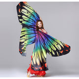 Maxbell Adults Belly Wings Dancing Butterfly Wing Halloween Dance Accessories Props