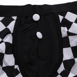 Maxbell Mens Sexy Plaid Police Servant Uniform Cosplay Costume Bar Party Underpants