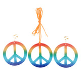 Maxbell Retro Peace Sign Earrings Necklace Jewelry Set 1960's Party Fancy Costumes