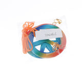 Maxbell Retro Peace Sign Earrings Necklace Jewelry Set 1960's Party Fancy Costumes