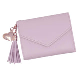 Maxbell Womens Fashion Trifold Wallet Leather Coins Multi Card Wallet Light Purple