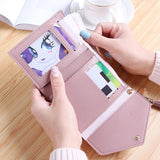 Maxbell Womens Fashion Trifold Wallet Leather Coins Multi Card Wallet Light Purple