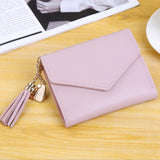 Maxbell Womens Fashion Trifold Wallet Leather Coins Multi Card Wallet Light Purple