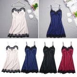 Maxbell Maxbell Womens Sexy Lace Floral Satin Nightdress Lingerie Sleepwear Night Gown L