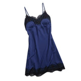Maxbell Women Silky Nightgown Sexy Lingerie Sleeveless Lace Chemise Nightdress XXL - Aladdin Shoppers