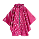 Maxbell Maxbell Female Unisex Lightweight Raincoat Packable Hooded Poncho Red Hiker Raincape