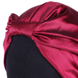 Maxbell Womens Silky Beanie Hat Hair Loss Chemo Cap Turban Sleep Cap Wine Red