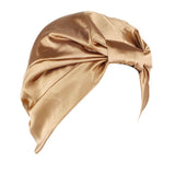 Maxbell Womens Silky Beanie Hat Hair Loss Chemo Cap Turban Sleep Cap Khaki