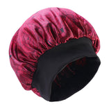 Maxbell Women Floral Night Sleep Cap Hair Bonnet Hat Head Cover Turban Wrap Wine Red