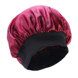 Maxbell Women Floral Night Sleep Cap Hair Bonnet Hat Head Cover Turban Wrap Wine Red