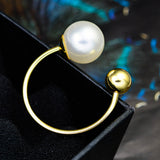Maxbell Fashion Button Brooch Spiral Buckle Shawl Clothing Collar Clip Gold+Pearl