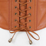 Maxbell Womens Lace Up Cinch Belt Elastic Waist Belt Corset Dress Waistband Camel