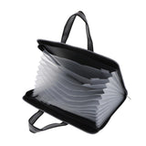 Maxbell Expandable File Folder Organizer A4 Paper Document Storage Holder Case Black