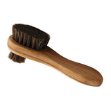 Maxbell Horsehair Shoe Shine Brush Kit Polishing Dauber Care Applicators for Shoes