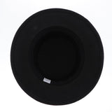 Maxbell Vintage Fedora Hat Flat Top Jazz Hat Men Party Trilby Hat Round Cap Black