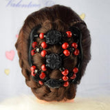 Maxbell Women Stretchy Magic Beads Hair Clip Slide Combs for Bun Easy Updo Tools