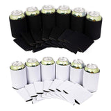 10 Pieces Beer Can Coolers Sleeves Soft Insulated Reusable Black