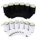 10 Pieces Beer Can Coolers Sleeves Soft Insulated Reusable Black