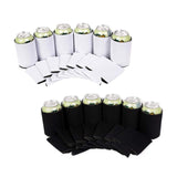 10 Pieces Beer Can Coolers Sleeves Soft Insulated Reusable Black