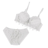 Maxbell Padded Push Up Bra Set Women Lady Lace Floral Bra Set Underwear Lingerie 75B