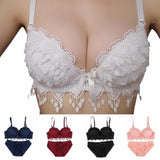 Maxbell Padded Push Up Bra Set Women Lady Lace Floral Bra Set Underwear Lingerie 75B