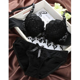 Maxbell Maxbell Womens Push Up Bra Set Embroidery Sexy Lace Lingerie Bra Panties Set 70B