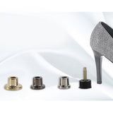 Maxbell High Hee Tips Caps Metal Stiletto Pins Plates Dowel Lift Reduce Noise Silver