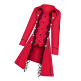 Maxbell Retro Womens Steampunk Gothic Coat Medieval Jacket Cosplay Costume XL Red