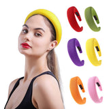 Maxbell Women Headband Headwear Wide Plastic Hairband Hair Accessories Yellow
