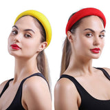 Maxbell Women Headband Headwear Wide Plastic Hairband Hair Accessories Yellow