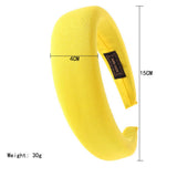 Maxbell Women Headband Headwear Wide Plastic Hairband Hair Accessories Yellow