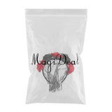 Maxbell Flower Headband with Veil Floral Headpiece Fancy Dress Headwear Black+Red