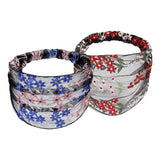 Maxbell Lace Flower Turban Headband Headwrap for Women Hair Accessories Red+Pink