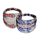 Maxbell Lace Flower Turban Headband Headwrap for Women Hair Accessories Red+Pink