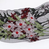 Maxbell Lace Flower Turban Headband Headwrap for Women Hair Accessories Red+Pink